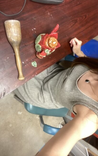 A picture of an inflated fish. 